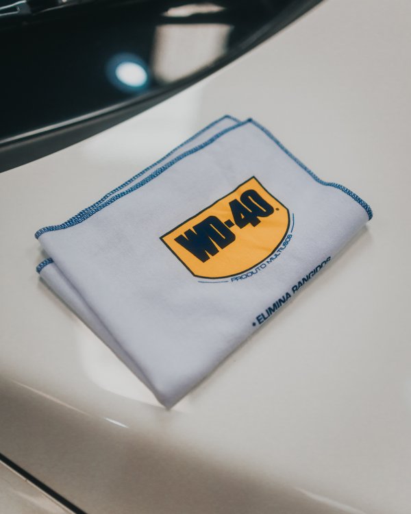 A WD-40 cleaning rag.